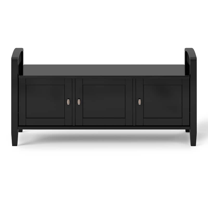 WYNDENHALL Norfolk Solid Wood 44-inch Wide Entryway Storage Bench - 44 Inches wide