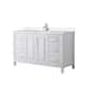 Option White, Chrome Trim, White Quartz Top