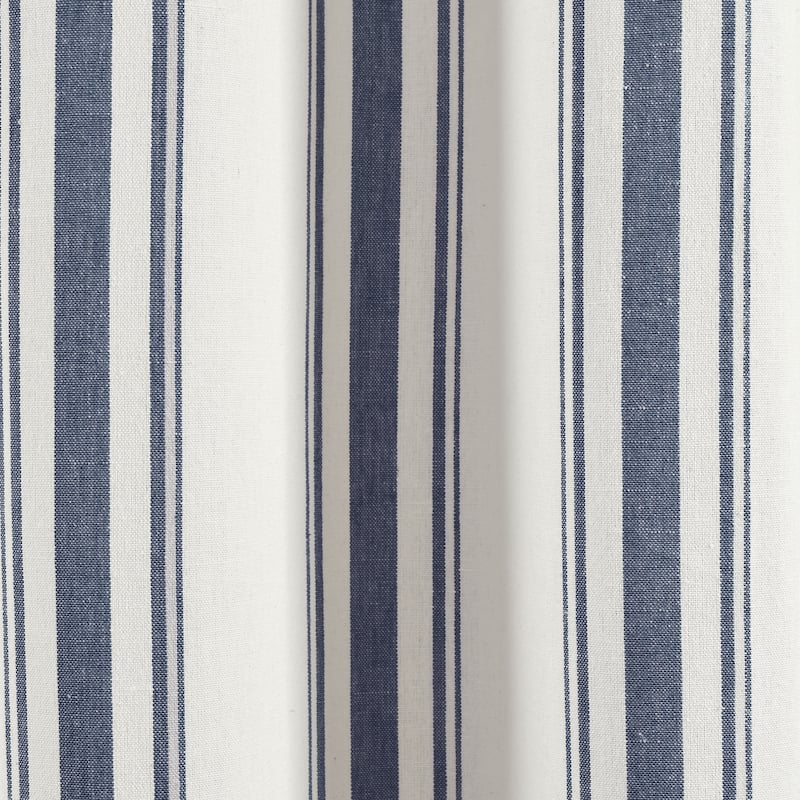 Lush Decor Farmhouse Stripe Yarn Dyed Cotton Window Curtain Panel Pair