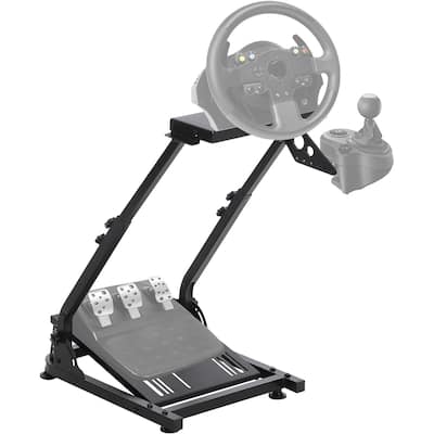 Height Adjustable Foldable Racing Game Stand Compatible with Logitech G920 - Black