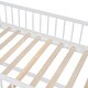 preview thumbnail 24 of 36, Twin Over Twin-Twin Bunk Bed with Extending Trundle & Ladder, Wood Artistic House Bunk Bedframe for Kids Sleepovers & Adventures