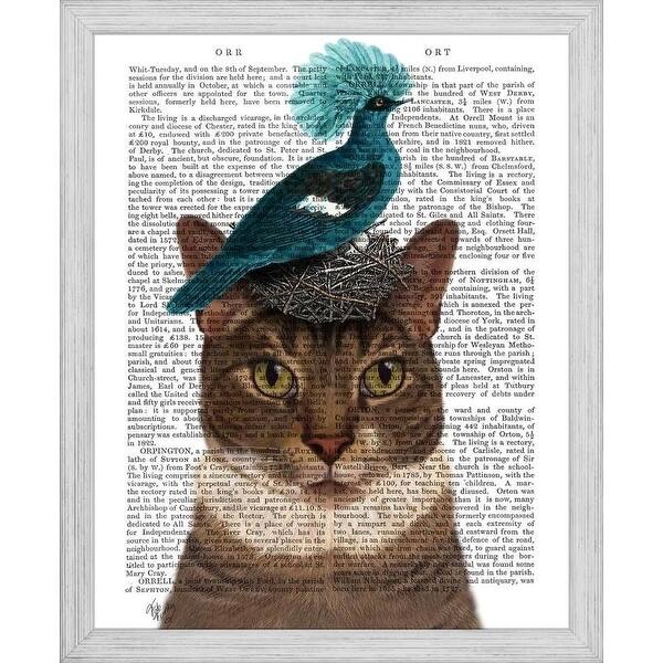 Shop Easy Art Prints Fab Funky S Cat With Nest And Blue Bird