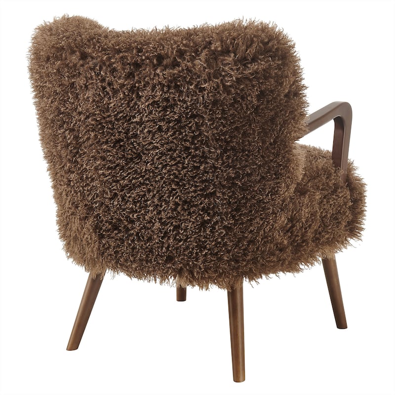 Zerra Faux Shearling Accent Armchair