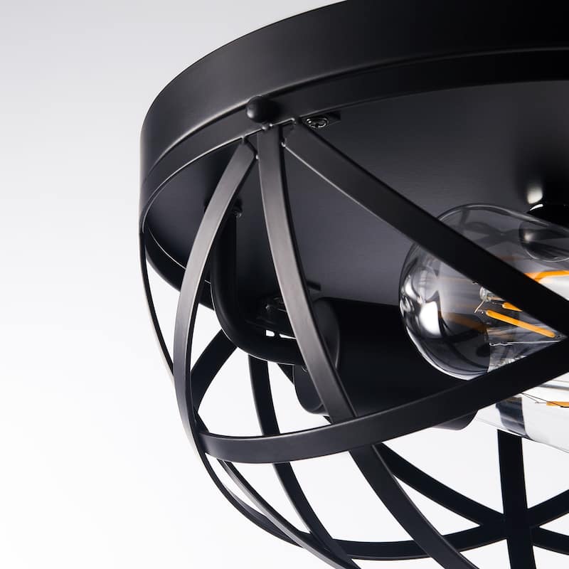CO-Z Caged Geometric Flush Mount Ceiling Light Fixture