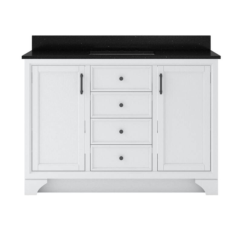 CRAFT + MAIN LCVT4922D-QBG Lanagan 48" Free Standing Single Basin - White