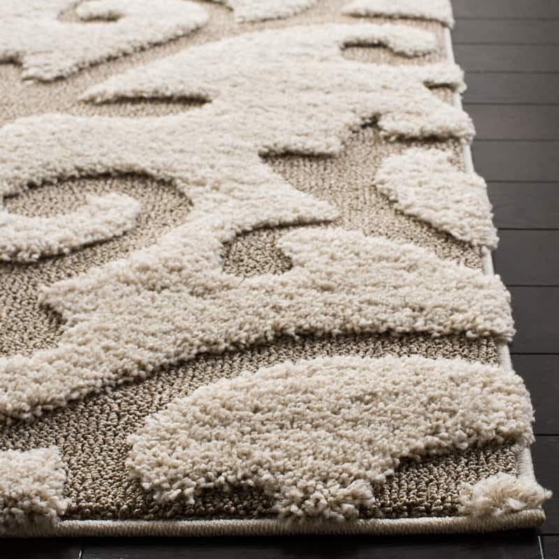 SAFAVIEH Florida Shag Valdemara Scroll Area 1.2-inch Thick Rug