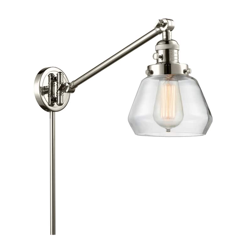 Innovations Lighting Fulton Single Light 25" Tall Wall Sconce / - Polished Nickel / Clear