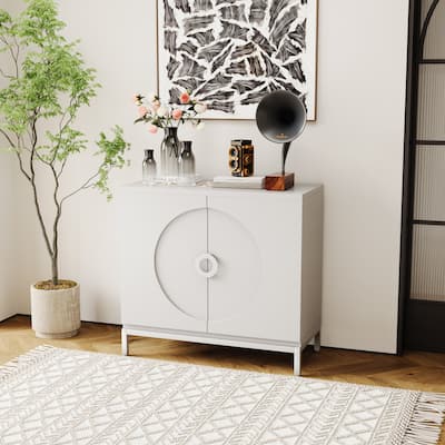 Simple Storage Cabinet with Metal Leg Frame for Living Room,Entryway,Dining Room
