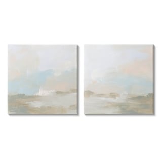 Stupell Pastel Abstract Landscape 2 Piece Canvas Wall Art Set, Design ...