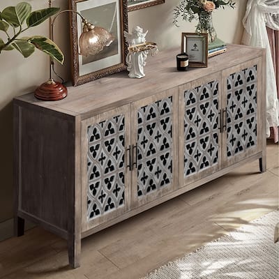 Hollow Carved Buffet Storage Cabinet Sideboard Cupboard Console Table