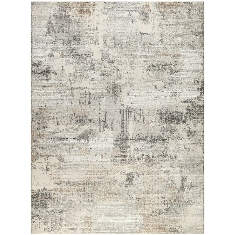 Power Loomed Abstract Modern Non Skid Stain Resistant Area Rug - 144' X '108' X '0.5