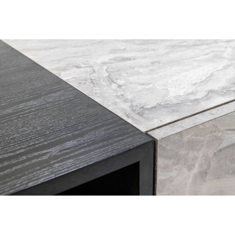 Nova Domus Maranello Modern Grey Wash & Faux Marble Chest