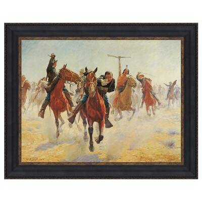 Design Toscano Breaking Through the Line, Canvas Replica Painting: Large
