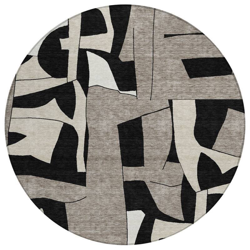 Machine Washable Indoor/ Outdoor Modern Crestone Chantille Rug