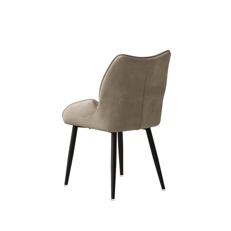 Dining Chairs Set of 2, Velvet Accent Chair Modern Kitchen Arm Chairs Upholstered Chair with Metal Legs for Kitchen