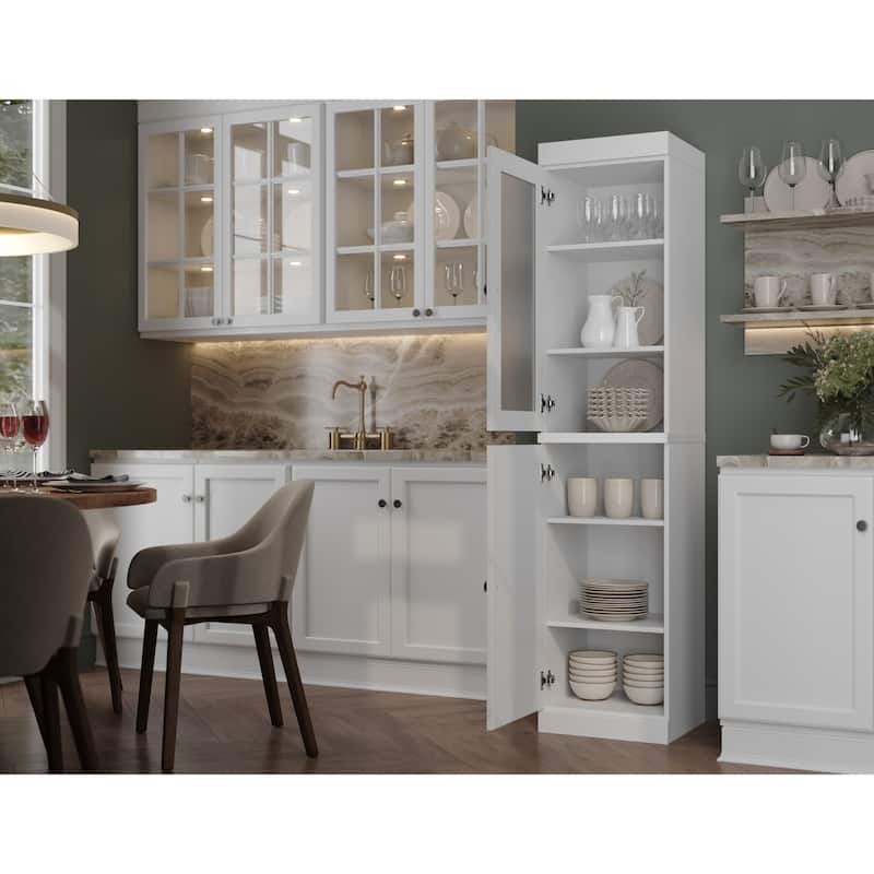 100% Solid Wood 16.5" Kitchen Pantry Cabinet with Doors by Palace Imports