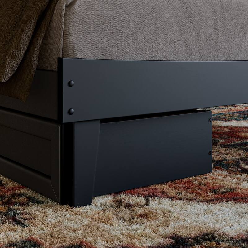 Phoenix Wood Platform Bed with Storage Drawers