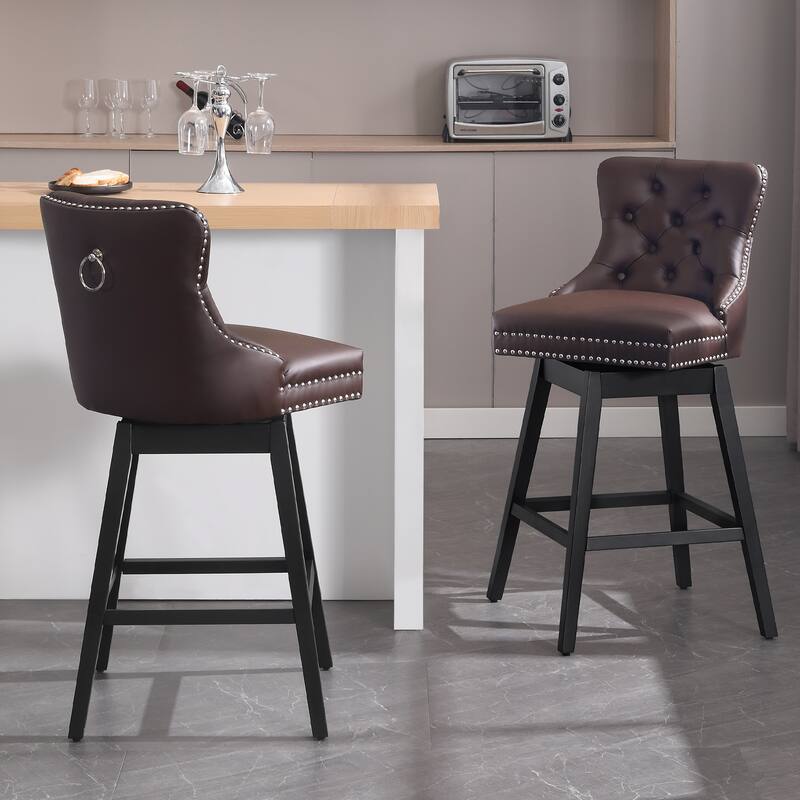 26"/30" Faux Leather Swivel Counter or Bar Height Stools