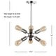 preview thumbnail 12 of 12, Bailey 17.5" Sputnik Metal LED Chandelier, Nickel by JONATHAN Y