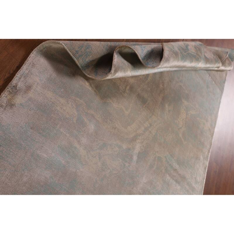 All-Over Abstract Modern Area Rug Handmade Wool Carpet - 5'1" x 7'11"