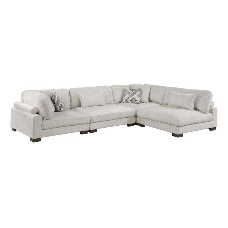 Abbeville Microfiber 4-Piece Modular Sectional - Beige