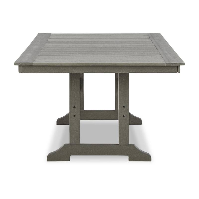 Signature Design by Ashley Visola Gray Rectangular Outdoor Poly All Weather Dining Table Only - 72"W x 42"D x 29"H