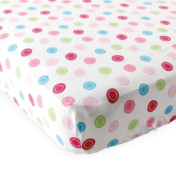 slide 1 of 1, Luvable Friends Baby Girl Fitted Crib Sheet, Pink Geometric, One Size - Pink Geometric - One Size One Size - Pink Geometric