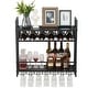 preview thumbnail 8 of 6, Wall Mounted Wine Rack - 32.76"D x 9.84"W x 21.65"H