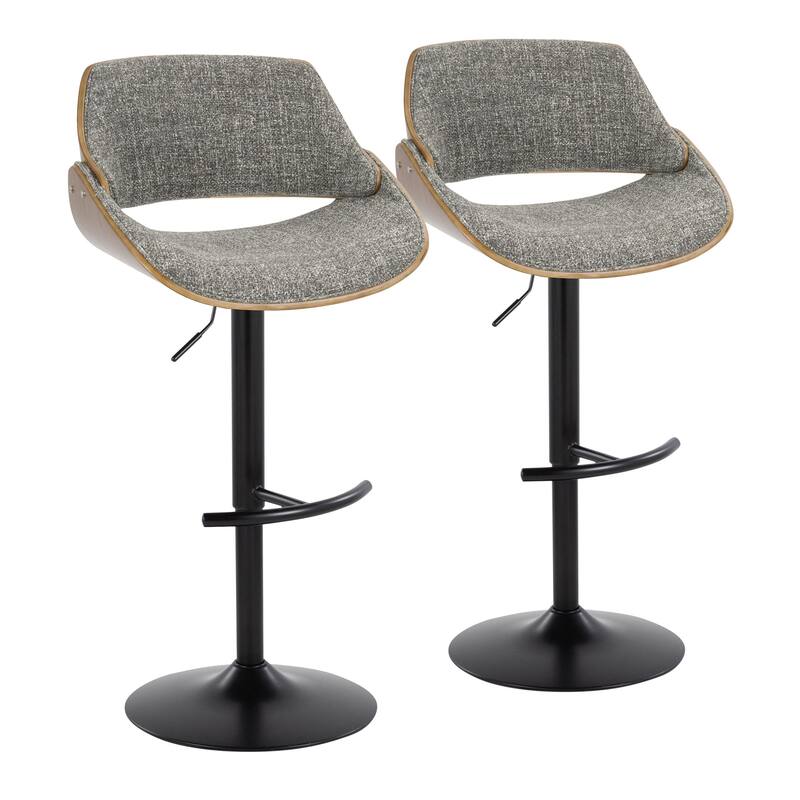 Carson Carrington Svetlana Adjustable Bar Stool with Rounded T Footrest (Set of 2)