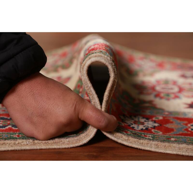 Kazak Oriental Accent Foyer Rug Handmade Geometric Wool Carpet - 2'0"x 3'0"