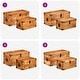 preview thumbnail 3 of 8, vidaXL Storage Chest Set 2 Pieces Rough Mango Wood - 27.6" x 13.8" x 13.8"