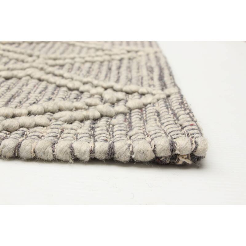 ECARPETGALLERY Braid weave Sienna Tan Wool Rug - 6'1 x 8'10