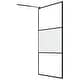 preview thumbnail 59 of 71, vidaXL Walk-in Shower Wall multi size Half Frosted ESG Glass Black