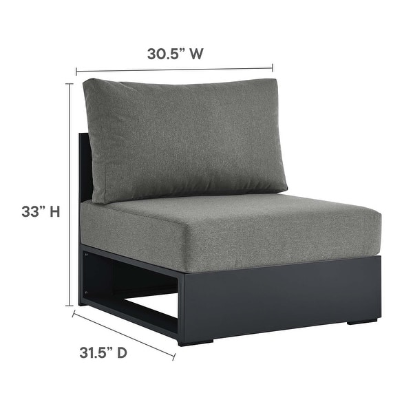 dimension image slide 0 of 3, Tahoe Patio Aluminum Modular Armless Chair