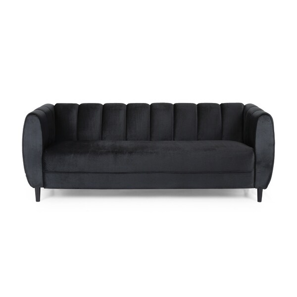 Bobran Modern Velvet 3 seat Sofa by Christopher Knight Home 30.00 D x 83.25 W x 30.25 H On Sale Bed Bath Beyond 30593935