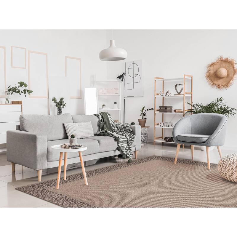 Liora Manne Monaco Vienna Indoor/Outdoor Area Rug - 7'10" Square - Taupe