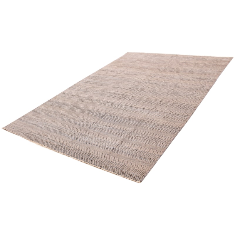 ECARPETGALLERY Hand-knotted Silk Shadow Grey Silk, Wool Rug - 9'9 x 14'2