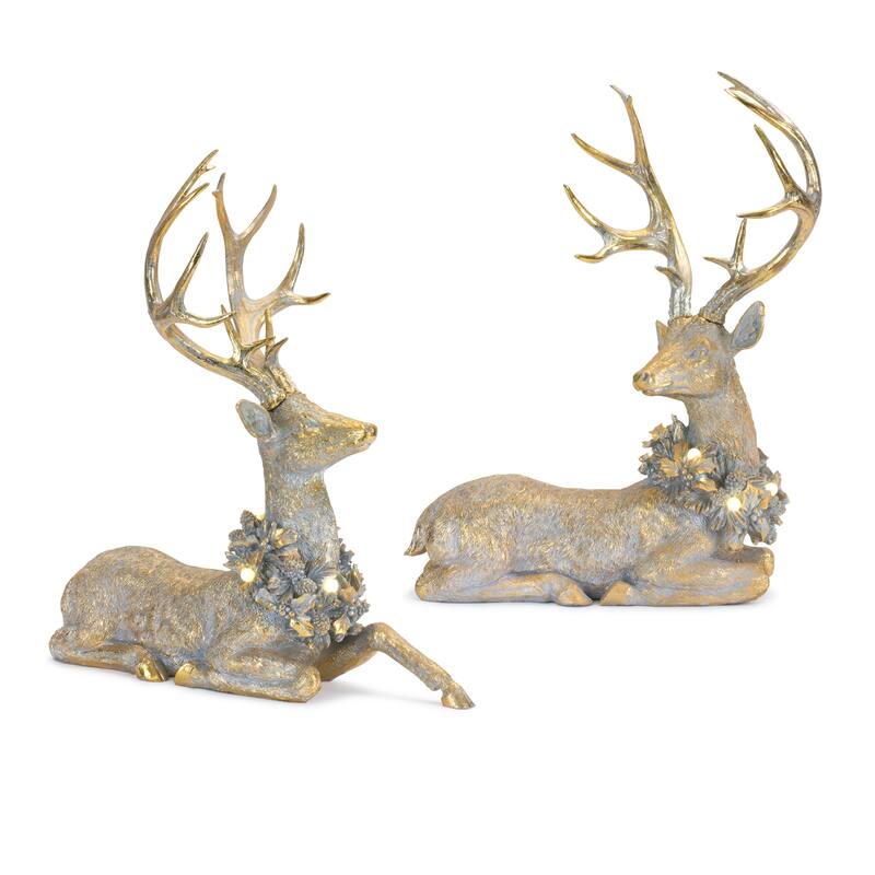 Deer w/LED Light (Set of 2)