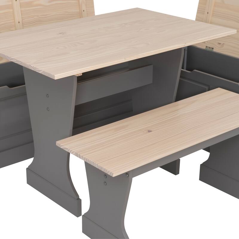 Tobin 3PC Nook Set Grey Maple