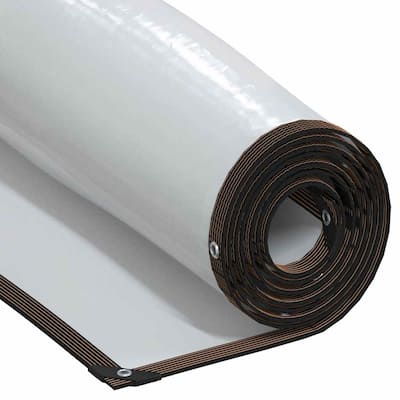 vidaXL Clear Tarpaulin with Eyelets 6.6/9.8x9.8/13.1/16.4/19.7/26.2' Polyethylene - Transparent