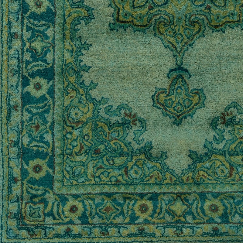 Hand-Tufted Linhope Medallion Wool Area Rug