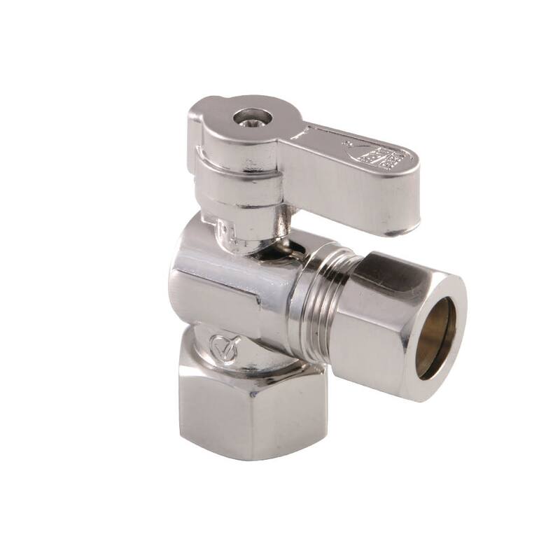Kingston Brass Comp Angle Stop Valve - Brushed Nickel