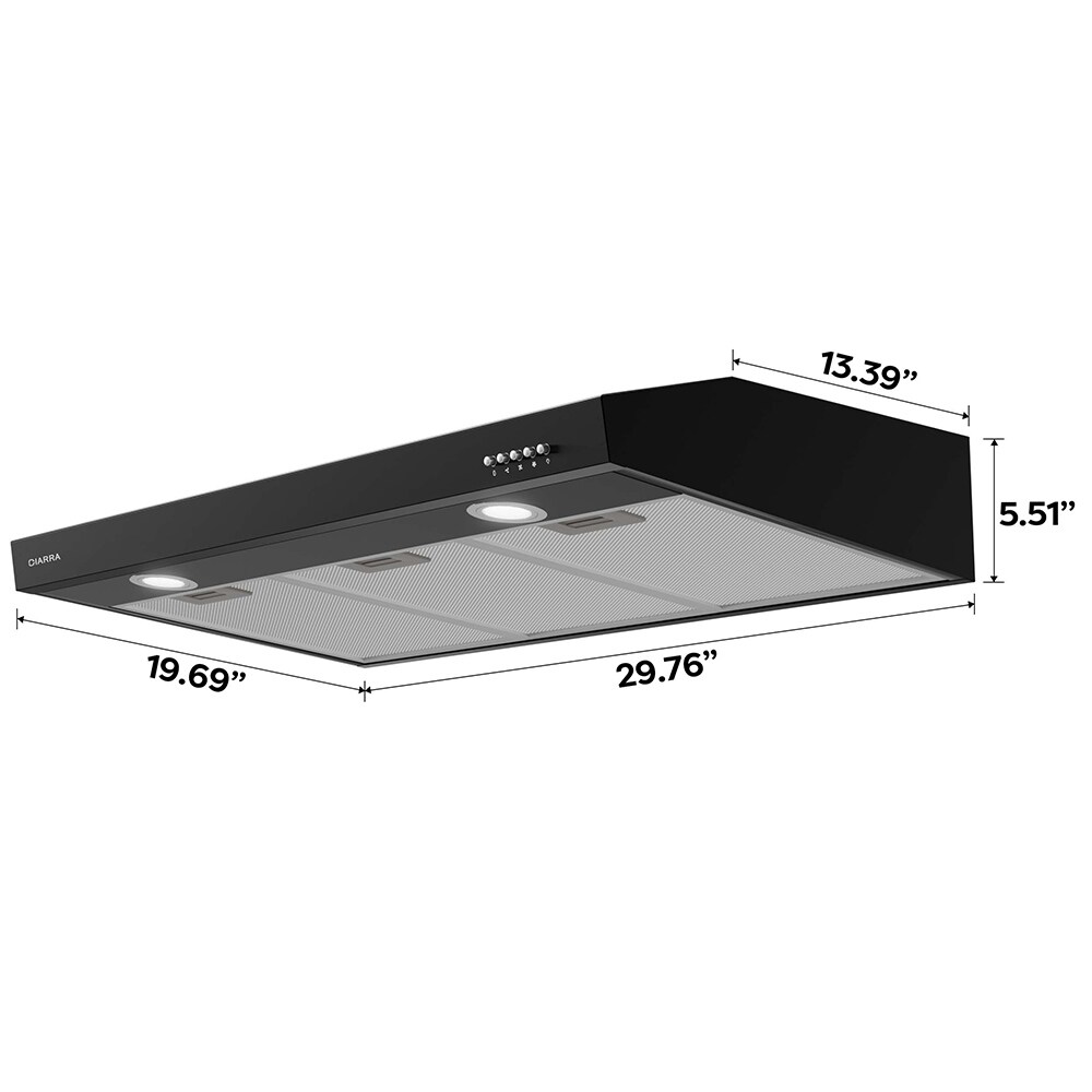 CIARRA 30 200 CFM Under Cabinet Convertible Range Hood in Stainless Steel  with LED Lights - Bed Bath & Beyond - 36552631