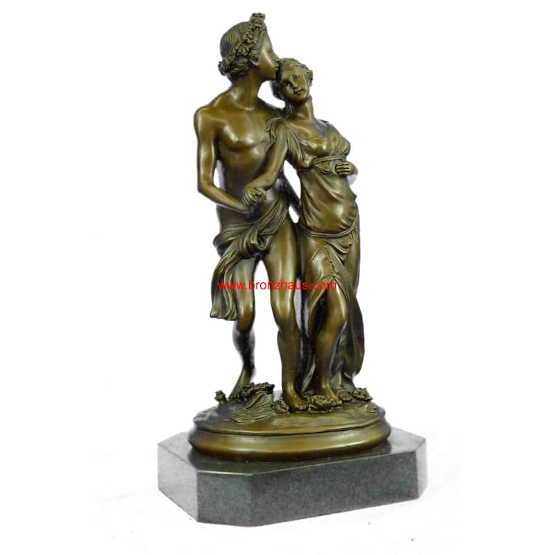 Art Nouveau Couple Romance Romantic Love Museum Quality Bronze Sculpture Figure