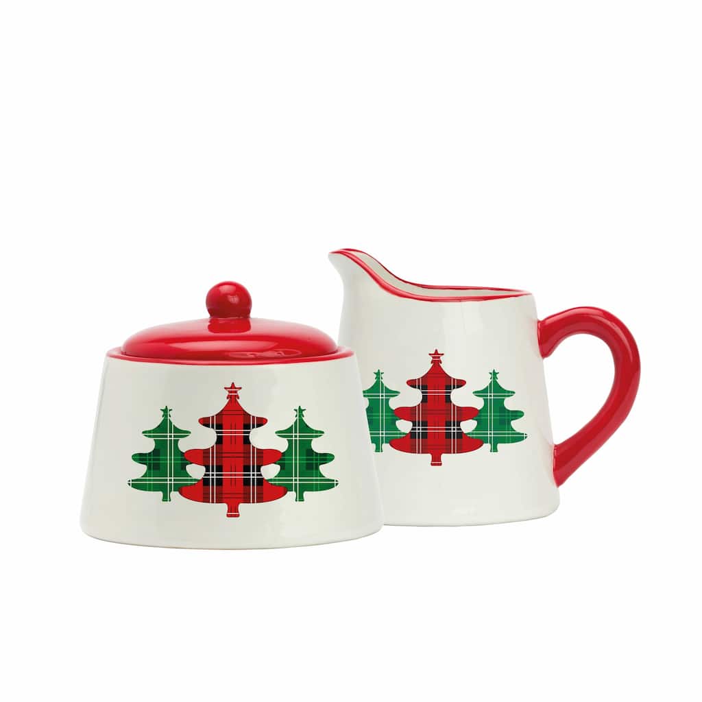 Amici Home Christmas Tree Sugar and Creamer Set - 8 oz