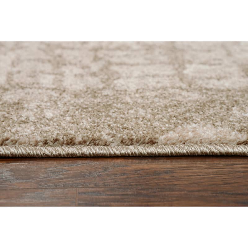 Alora Decor Venice Ivory, Beige, and Brown Abstract Rug