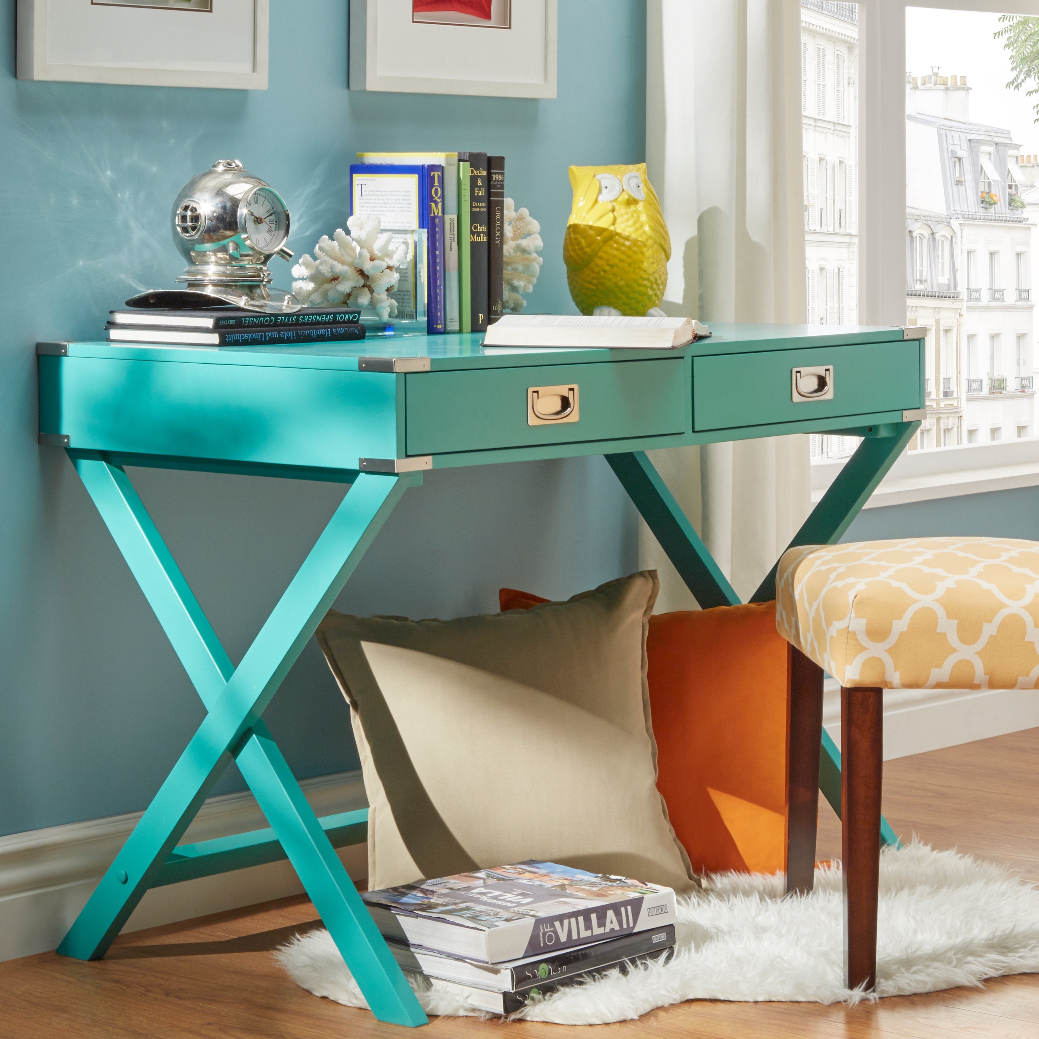 Kenton x base wood accent campaign writing desk inspire q modern outlet