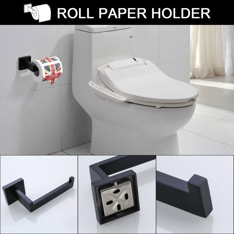 Topcraft Wall Mounted Stainless Steel Bathroom Accessory Set of 5