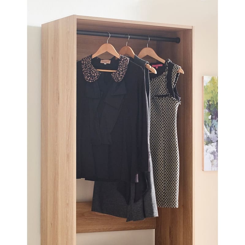 Prosper 32" Oak Wood Walk-in Closet with Three Shelves
