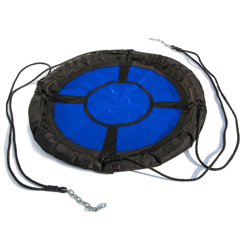 Swing-N-Slide 40" Nest Swing - Blue with Black Ropes - 40" L x 40" W x 70" H - 40" L x 40" W x 70" H